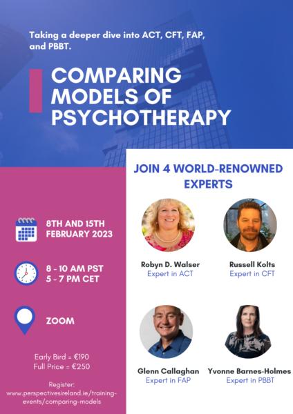 Comparing models of Psychotherapy: Taking a Deeper Dive into ACT, CFT, FAP, and PBBT
