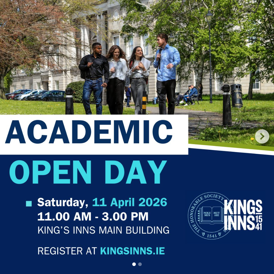 King’s Inns Academic Open Day on Saturday, 11 April 2026